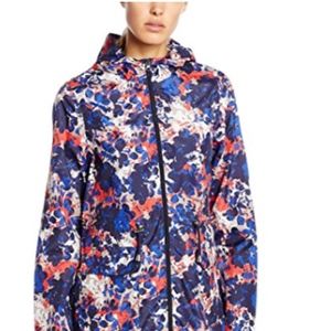 Blue Floral Lightweight Trench Raincoat